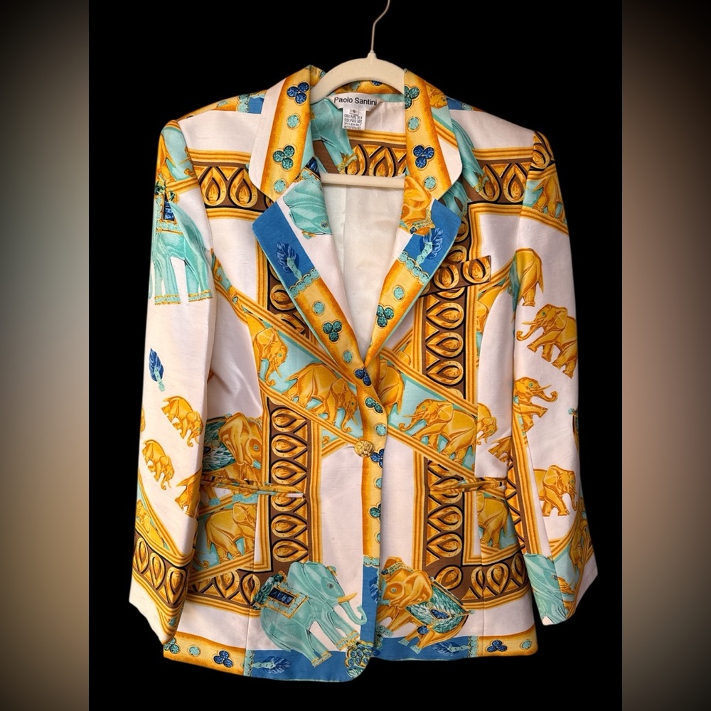 Vintage Paolo Santino Women's Silk Blazer Size 6